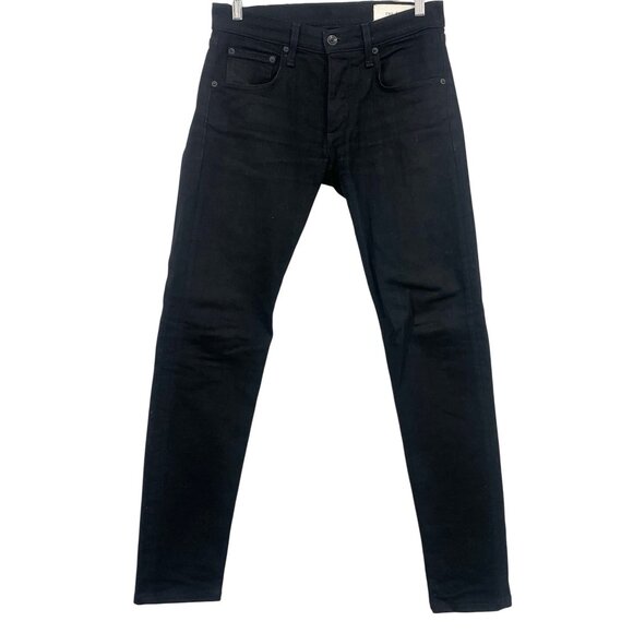 Rag & Bone Mens Fit 1 Extra Slim Black Jeans Size 30 Denim Skinny EUC - Picture 1 of 6